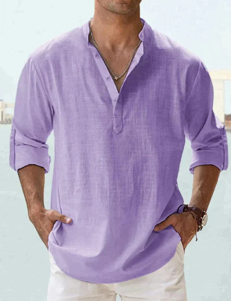 Camisa Clásica de Lino para Hombre
