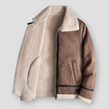 Chaqueta de cuero de lana de cordero