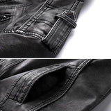 Allan | Chaqueta clásica de cuero negro para hombre