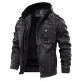 Allan | Chaqueta clásica de cuero negro para hombre