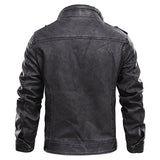 Allan | Chaqueta clásica de cuero negro para hombre