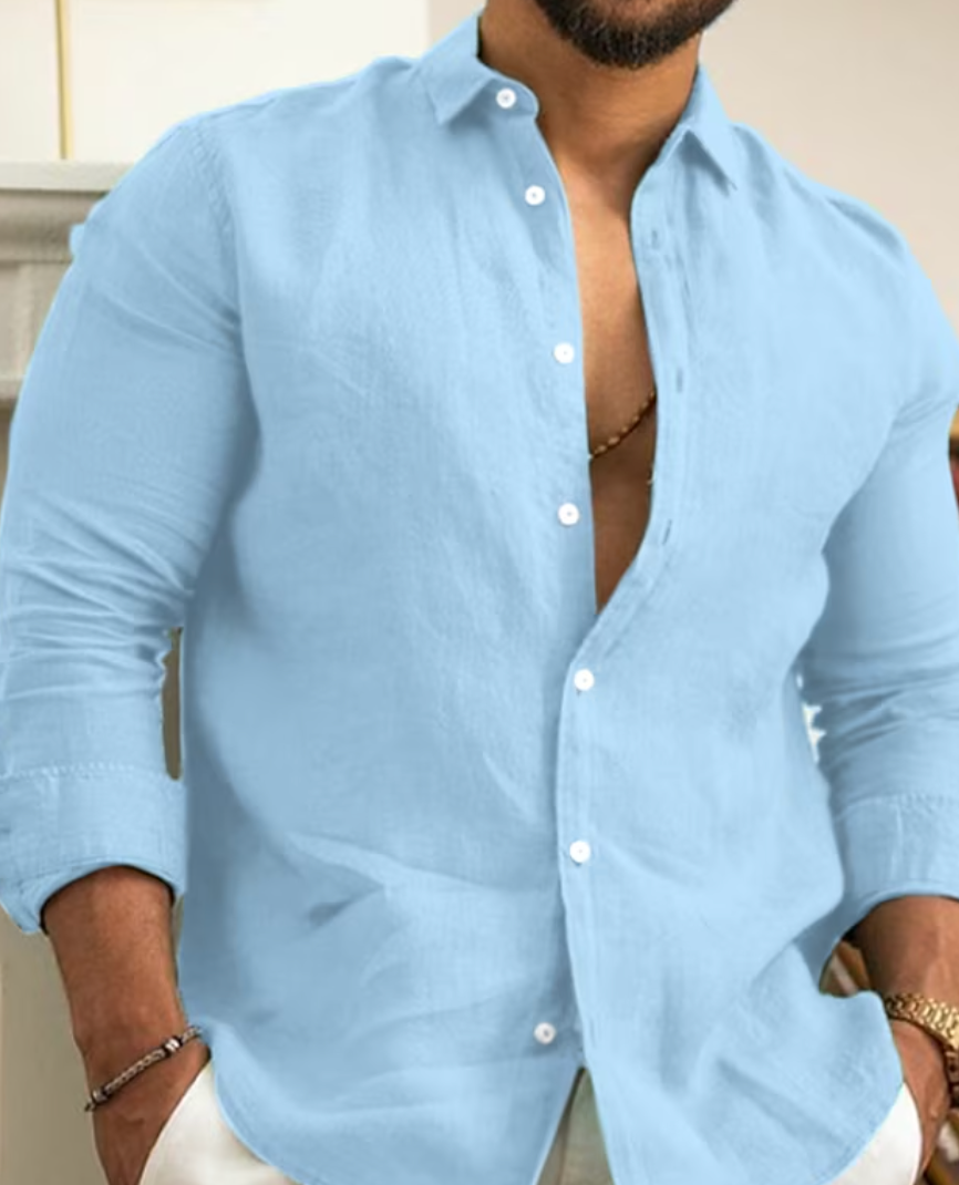 Camisa de lino elegante para hombre