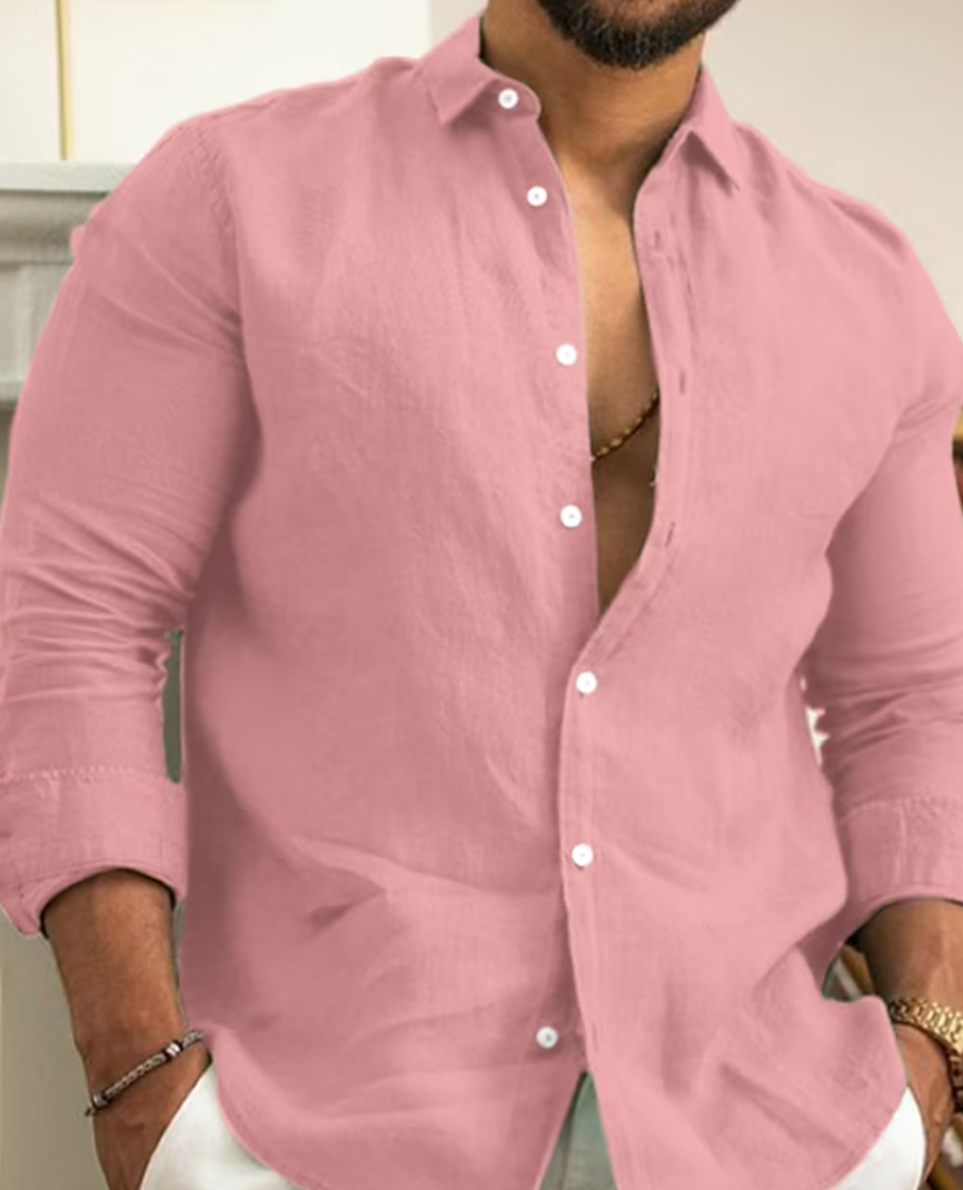 Camisa de lino elegante para hombre