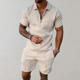 Conjunto de polo con cremallera para hombre