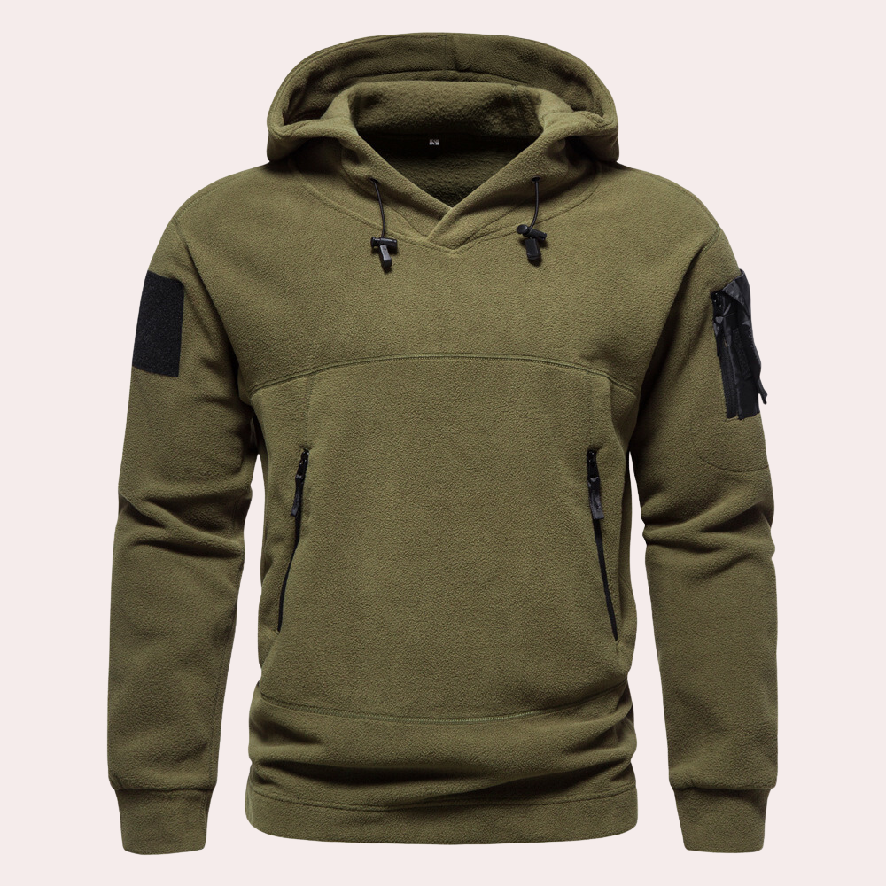 Sudadera táctica de forro polar con múltiples bolsillos