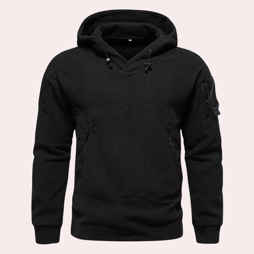 Sudadera táctica de forro polar con múltiples bolsillos