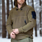Sudadera táctica de forro polar con múltiples bolsillos