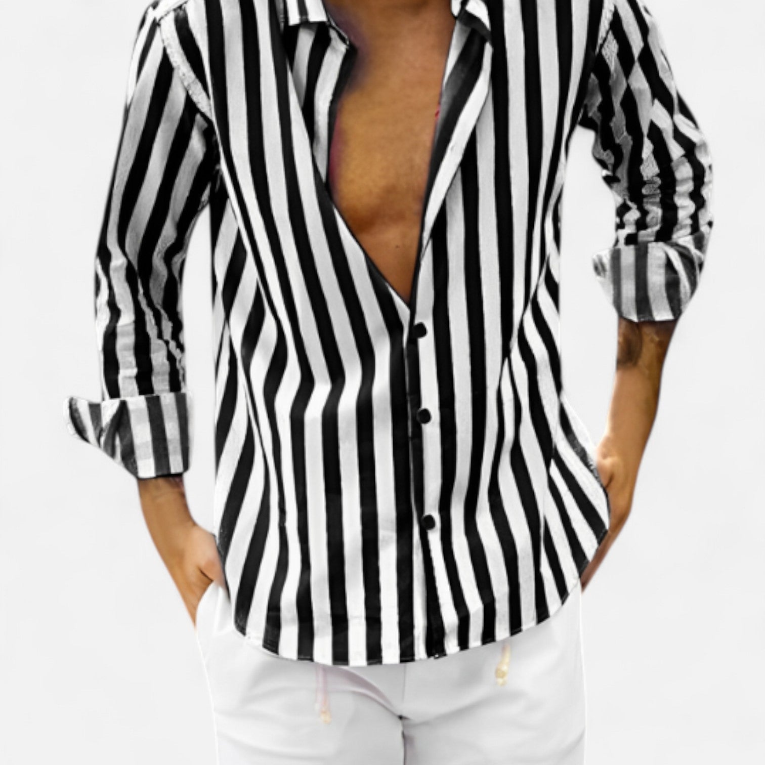 La camisa de verano a rayas Vittorio