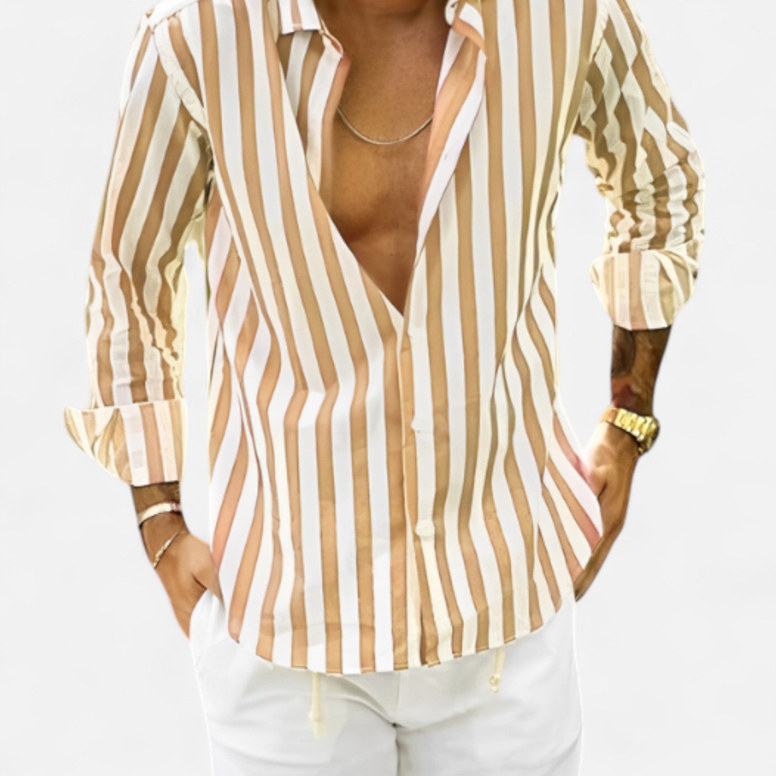 La camisa de verano a rayas Vittorio