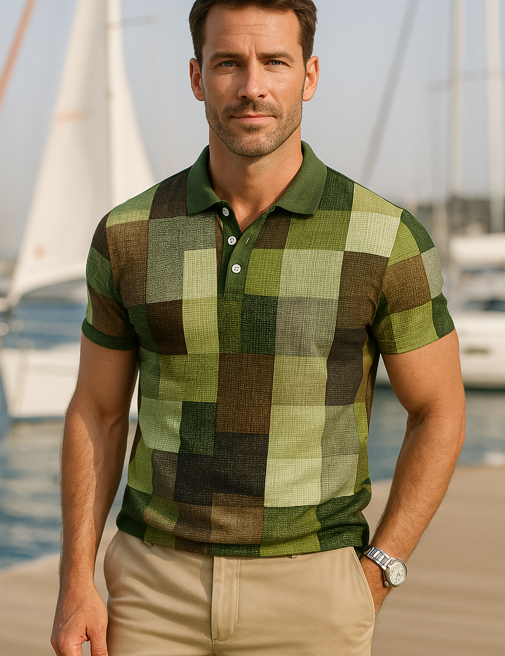 Camisa Polo Clásica Exclusiva de Cuadros