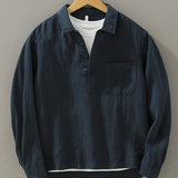 Camisa de lino transpirable con botones