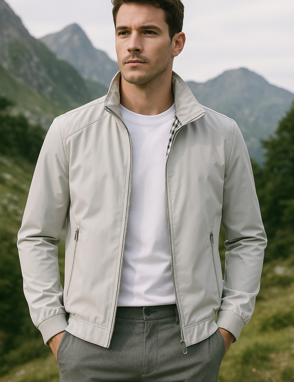 Chaqueta de verano para hombre a prueba de viento