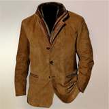 Chaqueta de cuero de ante vintage para hombre