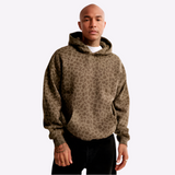 Sudadera con capucha de leopardo elegante