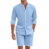 Conjunto de camisa de playa para hombre y pantalones cortos con cordón