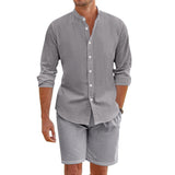 Conjunto de camisa de playa para hombre y pantalones cortos con cordón