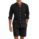 Conjunto de camisa de playa para hombre y pantalones cortos con cordón