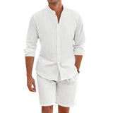 Conjunto de camisa de playa para hombre y pantalones cortos con cordón