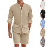 Conjunto de camisa de playa para hombre y pantalones cortos con cordón