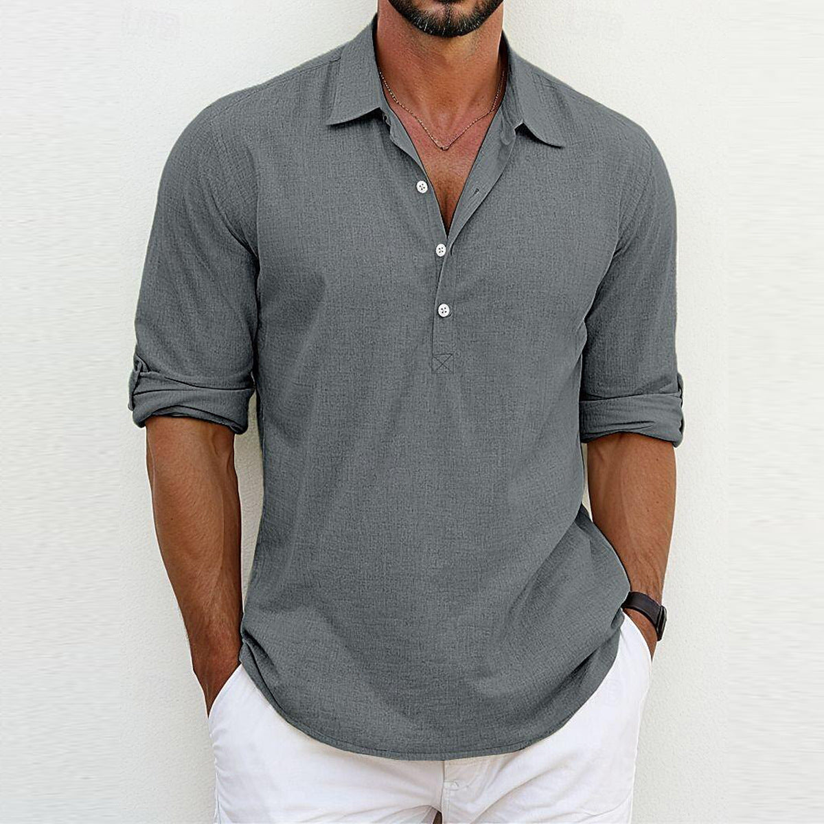 Camisa Polo Clásica de Lino