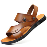 Sandalias de cuero Marlow con tacón bloque y diseño tipo slide