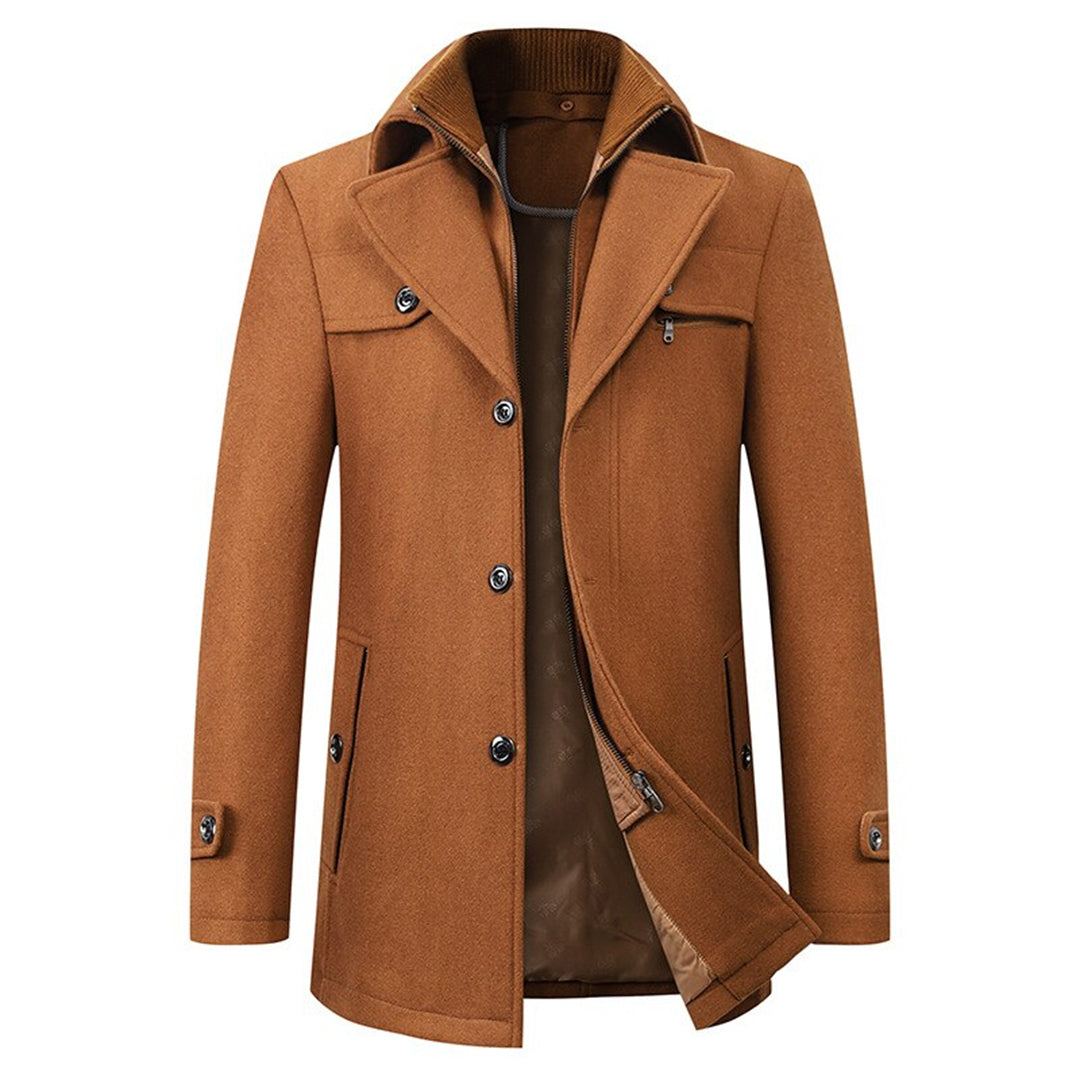 Parka larga y elegante para hombre, chaqueta de invierno