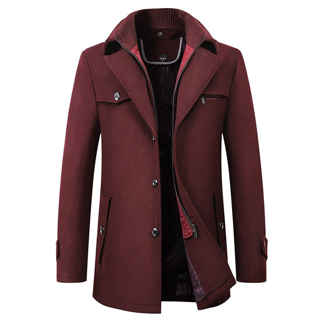 Parka larga y elegante para hombre, chaqueta de invierno
