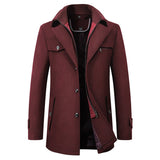Parka larga y elegante para hombre, chaqueta de invierno