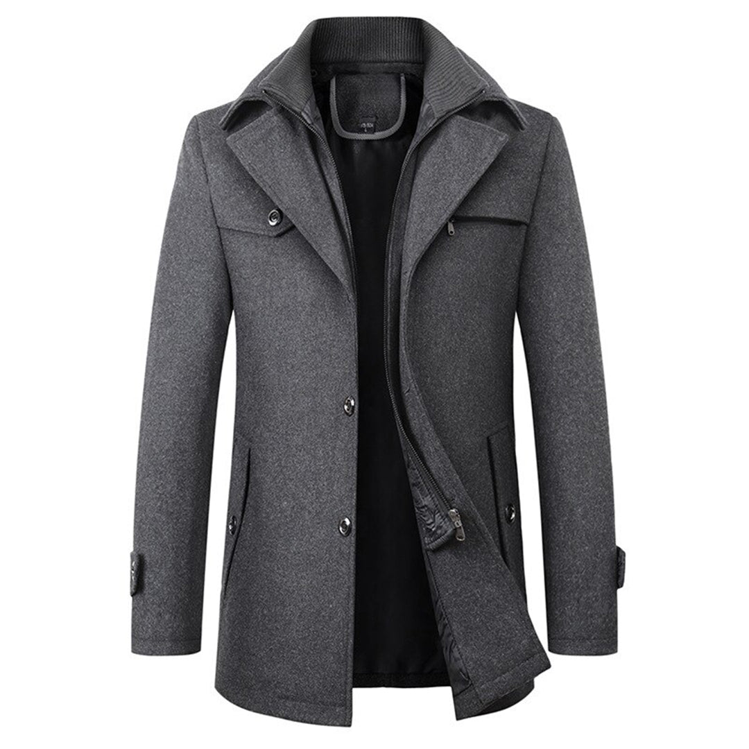 Parka larga y elegante para hombre, chaqueta de invierno