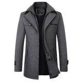 Parka larga y elegante para hombre, chaqueta de invierno