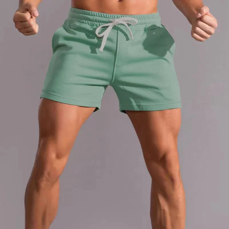 Pantalones cortos deportivos de algodón para hombre