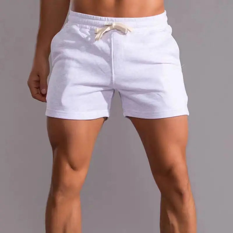 Pantalones cortos deportivos de algodón para hombre