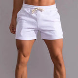Pantalones cortos deportivos de algodón para hombre