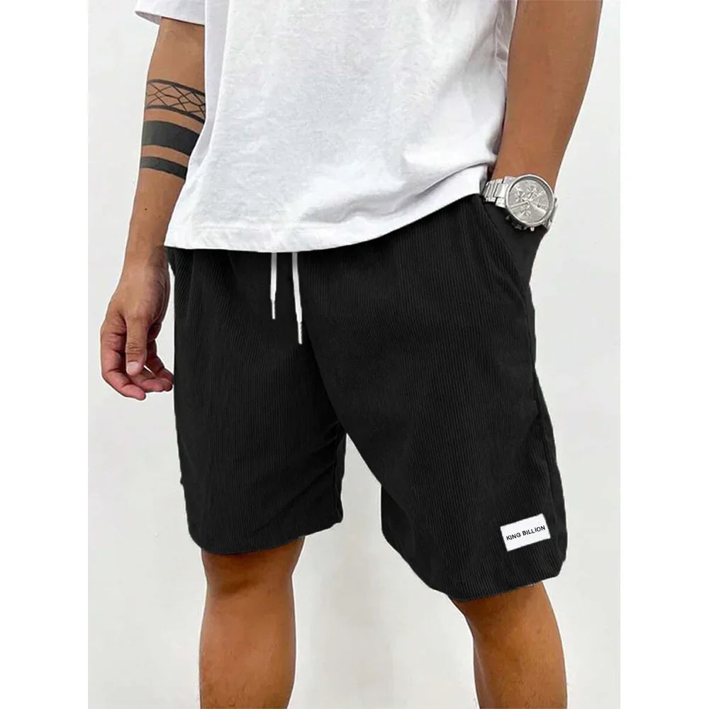 Pantalones cortos de terciopelo para hombre con cordón