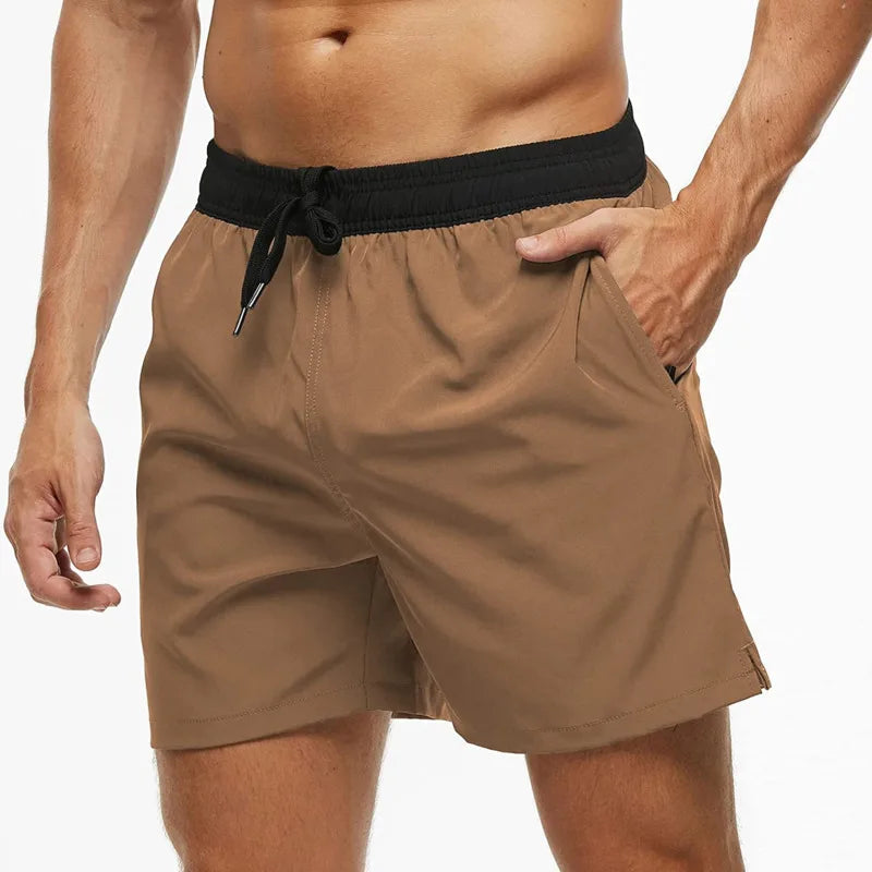 Bañador de secado rápido para hombre con bolsillos con cremallera