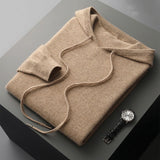 Sudadera con capucha de lana merino premium