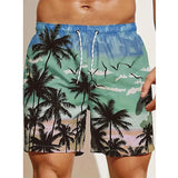 Pantalones cortos de playa para hombre con estampado 3D de palmera de coco