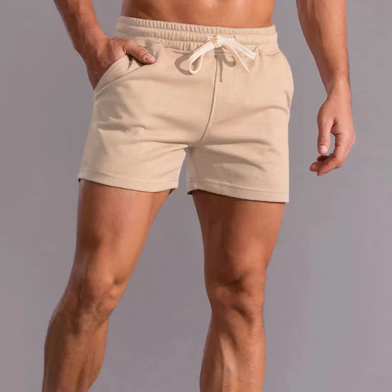 Pantalones cortos deportivos de algodón para hombre