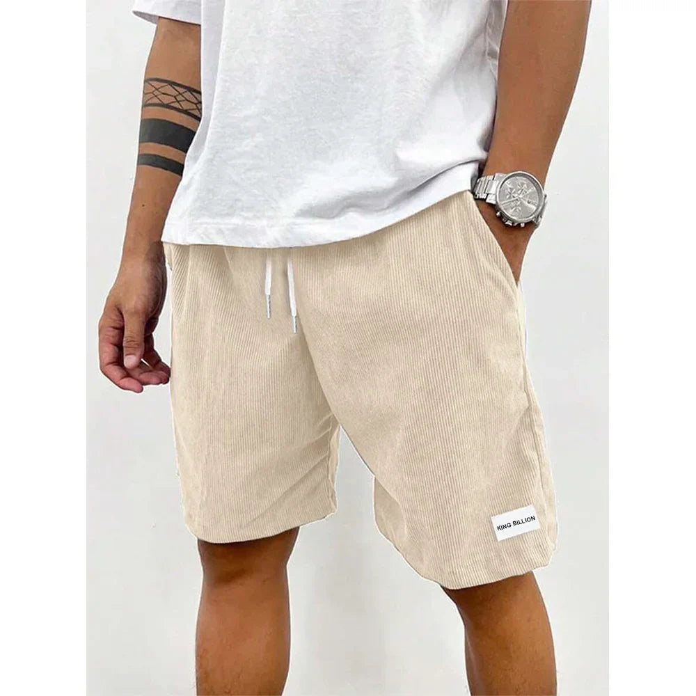 Pantalones cortos de terciopelo para hombre con cordón