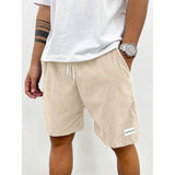 Pantalones cortos de terciopelo para hombre con cordón