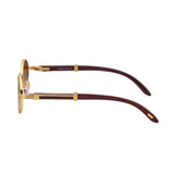 Gafas de sol ovaladas Enzo™ Premium – Montura de madera y metal UV400