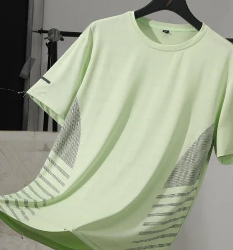 Camiseta para correr de seda helada de verano para hombre