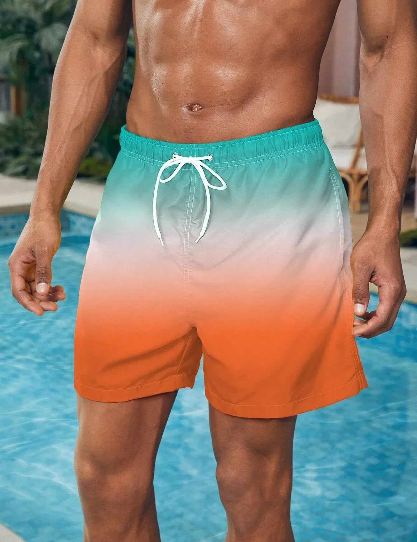Bañadores para hombre con bloque de color degradado
