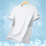Camiseta para correr de seda helada de verano para hombre