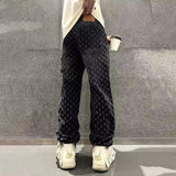 Jeans de mezclilla jacquard premium