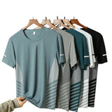 Camiseta para correr de seda helada de verano para hombre