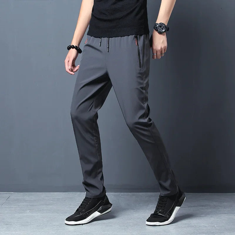 Pantalones Jogger para Hombre de Corte Recto Coreano – Ajustados Elásticos
