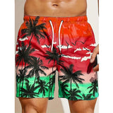 Pantalones cortos de playa para hombre con estampado 3D de palmera de coco