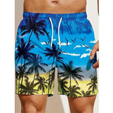 Pantalones cortos de playa para hombre con estampado 3D de palmera de coco