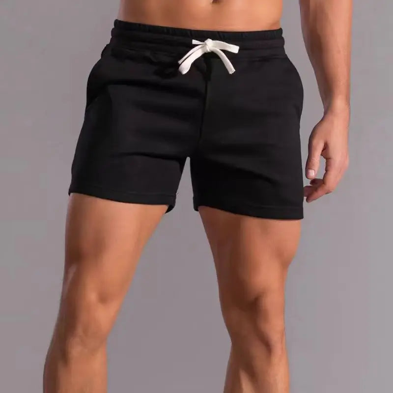 Pantalones cortos deportivos de algodón para hombre